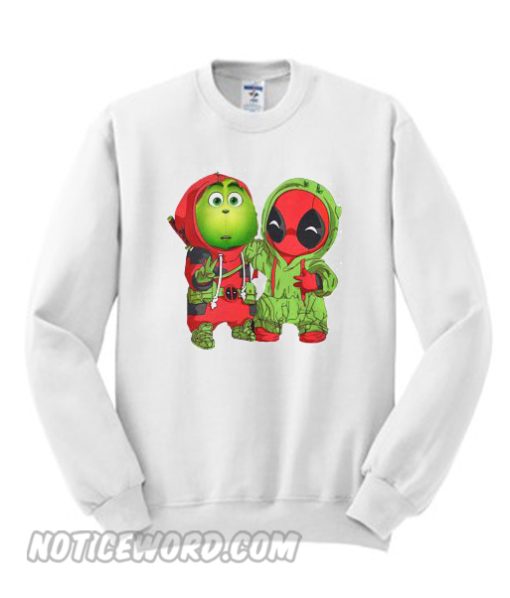 Best friends Grinch and Deadpool Christmas Sweatshirt