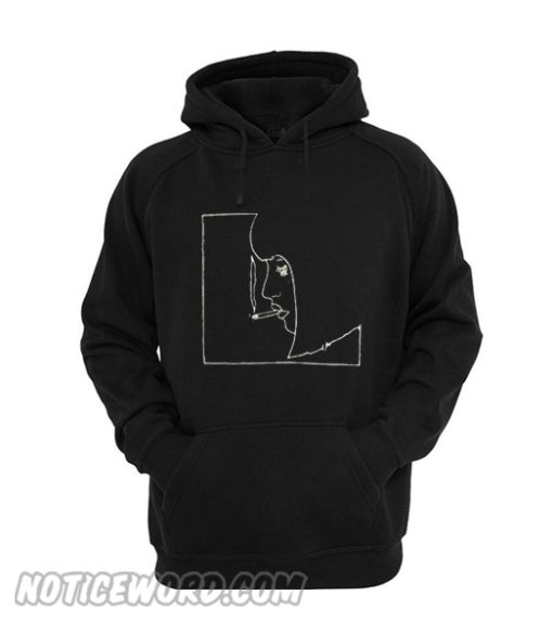 Black Smoking Girl Hoodie