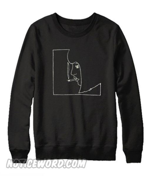 Black Smoking Girl Sweatshirt