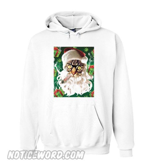 Cat Smoking Ugly Christmas Hoodie