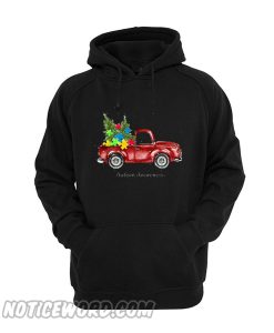 Christmas Truck Autism Awareness Hoodie