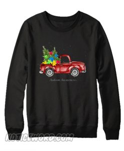 Christmas Truck Autism Awareness Sweatshirt