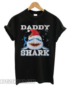 Daddy Shark and red hat Christmas T shirt