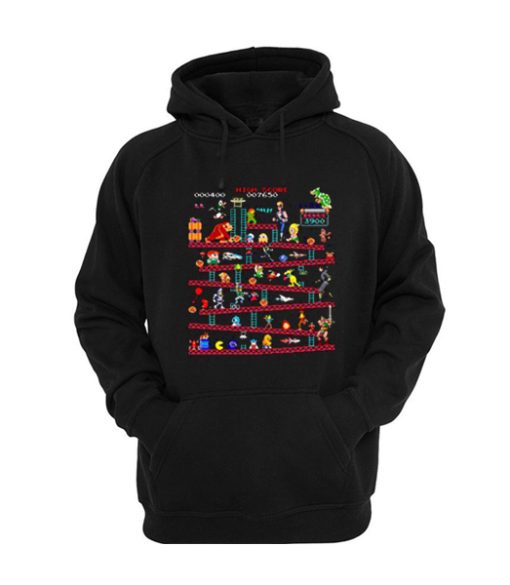 Donkey Kong Retro Game Characters Hoodie