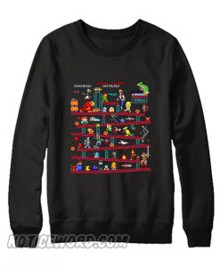 Donkey Kong Retro Game Characters Sweatshirt