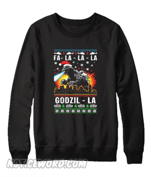 Fa La La La Godzilla ugly Christmas Sweatshirt