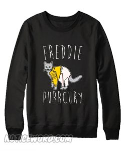 Freddie Purrcury Cat Parody Sweatshirt