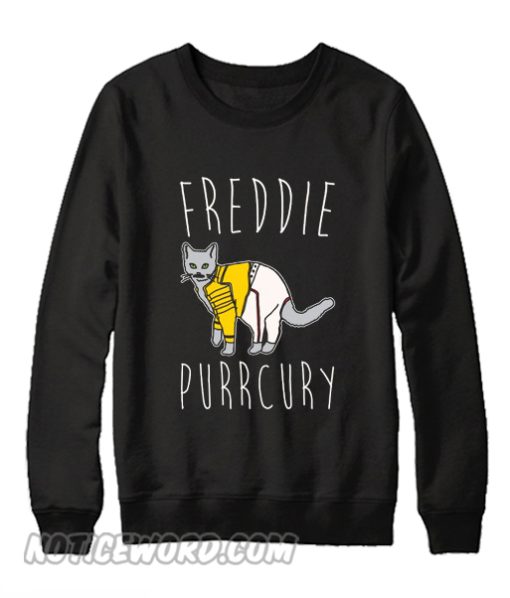 Freddie Purrcury Cat Parody Sweatshirt