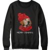 Golden retriever red scarf merry dogmas Sweatshirt