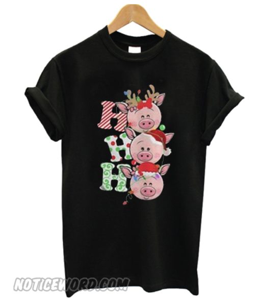 Ho Ho Ho Pig Christmas Unisex adult T shirt