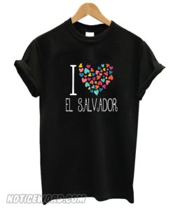 I Love El Savador Colorful Hearts T-Shirt