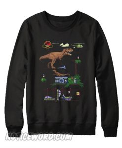 Jurassic Park 8-Bit Classic Dino Sweatshirt