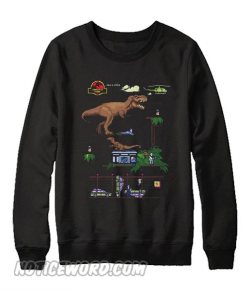 Jurassic Park 8-Bit Classic Dino Sweatshirt