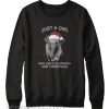 Just A Girl Who Loves Elephants And Christmas Sweatshirt