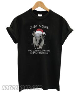 Just A Girl Who Loves Elephants And Christmas T-Shirt