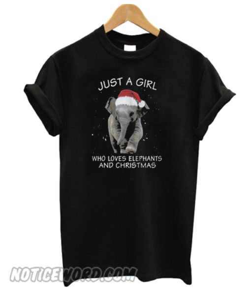 Just A Girl Who Loves Elephants And Christmas T-Shirt