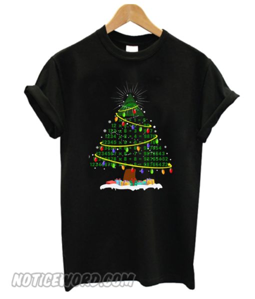 Math Teacher Christmas Tree Unisex adult T shirt