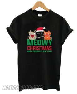 Meowy Christmas And A Purrffect New Year T-Shirt