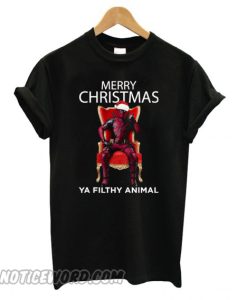 Merry Christmas Deadpool Ya Filthy Animal T shirt