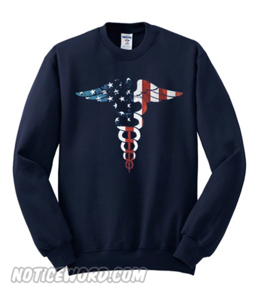 Nurse USA Flag Sweatshirt