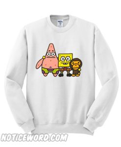 Patrick Spongebob And Monkey Sweatshirt