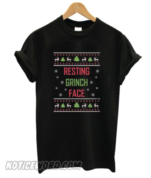 Resting Grinch Face Christmas T-Shirt