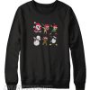 Santa Reindeer Elf Snowman Gingerbread Man Dabbing Sweatshirt