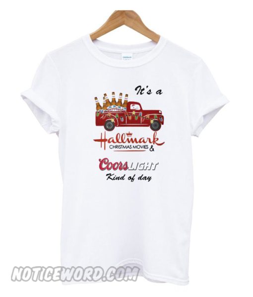 Snoopy It’s a Hallmark Christmas movies Coors Light kind of day T-shirt