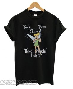 Tinkerbell Rock Paper Throat punch I win T shirt