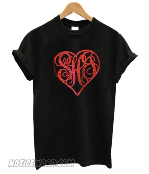 Valentine Monogram Heart smooth T-Shirt