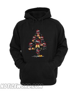 Wine glass christmas tree hoodie