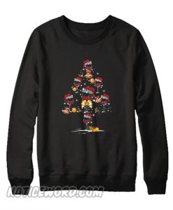 Wine glass christmas tree sweatshirt