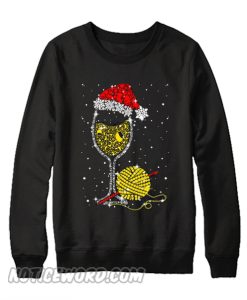 Yarn And Champagne Wine Glass Sweatshirt