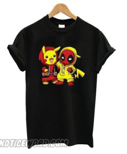 Baby Pikachu Pokemon and Deadpool New smooth T shirt