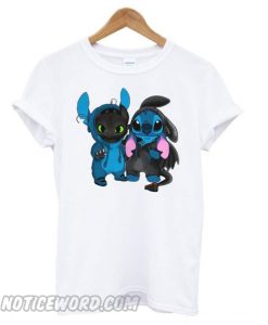 Baby Toothless and baby Stitch smooth T shirt