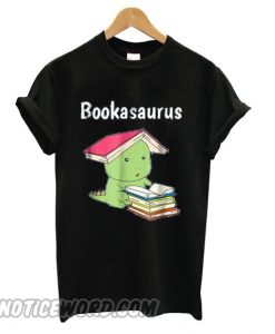 Bookasaurus Funny T-Rex Reading Dinosaur Book Pun smooth T shirt