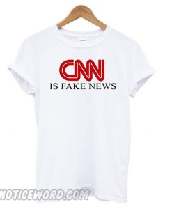 CNN is Fake News White smooth T shirt