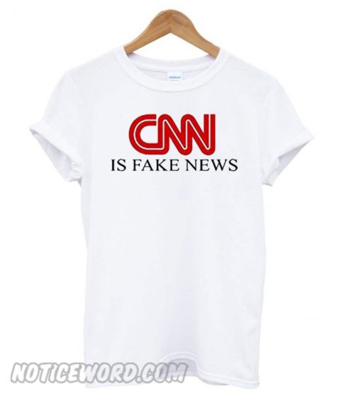 CNN is Fake News White smooth T shirt