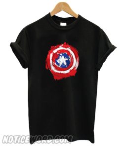 Captain America Shield Black smooth T-Shirt