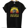 Cat animals are my kind of people retro smooth T-shirt