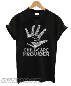 Diamond glitter Childcare Provider smooth T-shirt