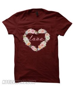 Floral Heart Love smooth T-Shirt