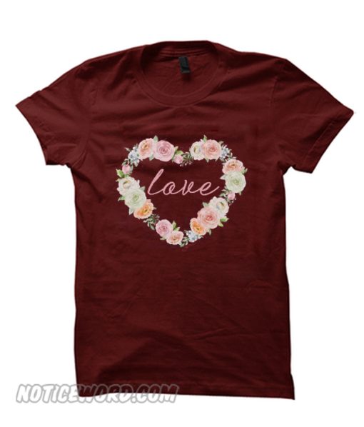 Floral Heart Love smooth T-Shirt