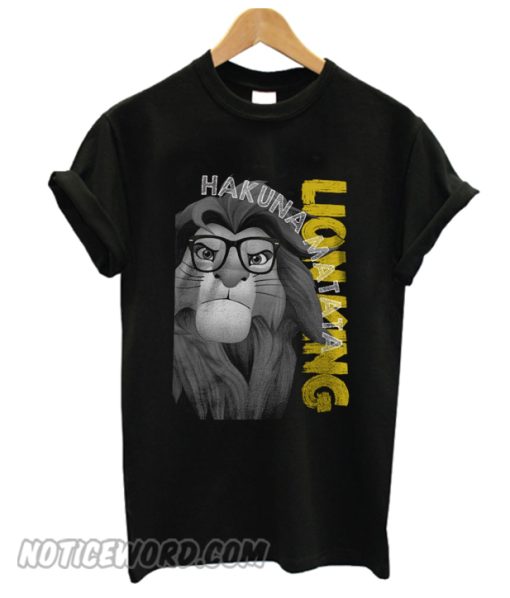 Hakuna Matata Nerd Simba Black smooth T-Shirt