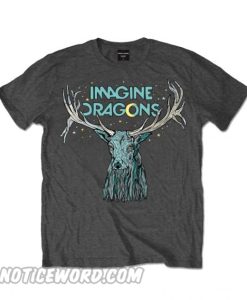 IMAGINE DRAGONS Evolve Grey ELK In Stars smooth T shirt