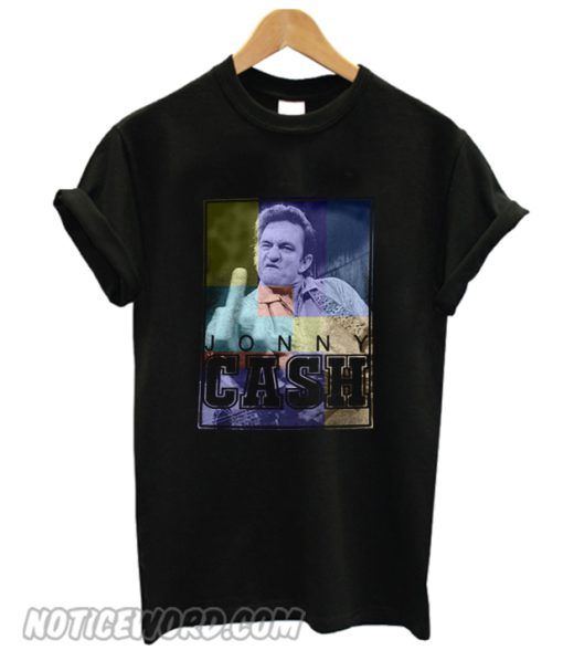 Johnny Cash Flipping the Bird Finger Legend Vintage Black smooth T-Shirt