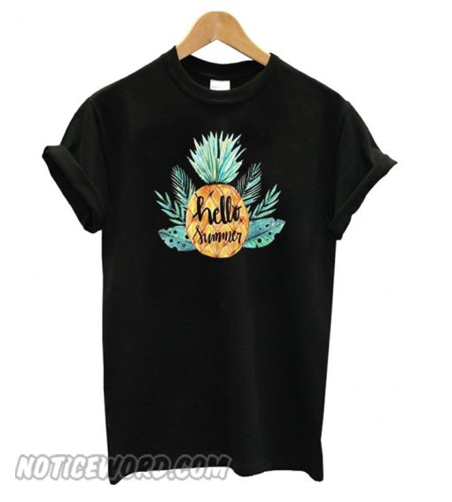 Jusxout Pineapple Watercolor Hello Female smooth T shirt