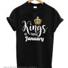 Kings are born in january smooth T-shirt