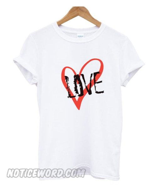 Love symbol on Valentine smooth T-Shirt