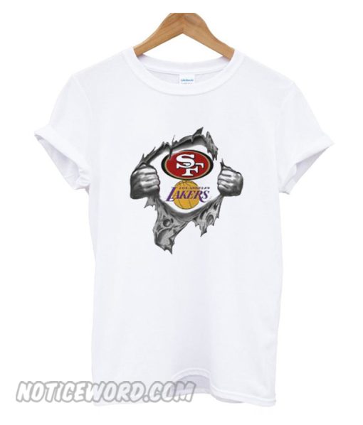 San Francisco 49ers Vs Los Angeles Lakers Inside smooth T-Shirt